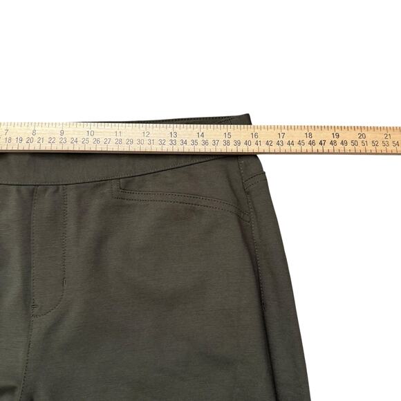 J. Jill Ponte Slim Leg Pants Pull On Stretch Olive Green Womens Sz Medium Petite - Picture 9 of 11